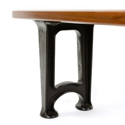 Custom Bench with Cast Iron Legs by WYETH