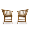 Pair of Spindle Back Ash Lounge Chairs by Hans J. Wegner for PP Møbler