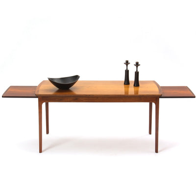Rosewood Cocktail Table with Extensions by Ole Wanscher for A.J. Iversen