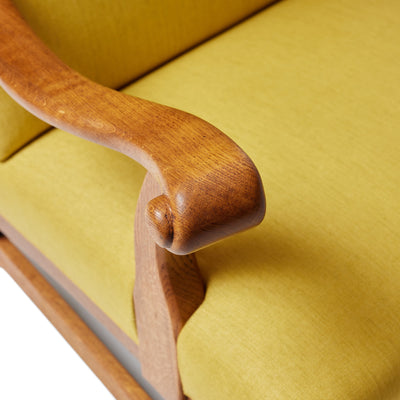 Solid Oak Reading Chair from Denmark, 1960s