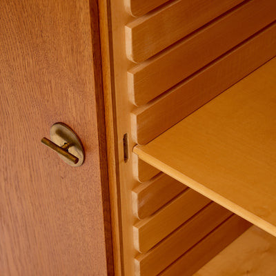 Oak Two Door Linen Cabinet by Borge Mogensen for C.M. Madsens, 1960's