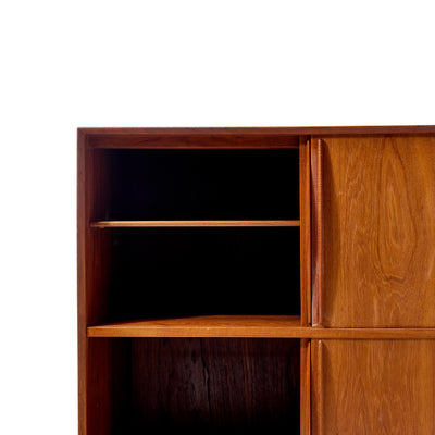 Sliding Door Cabinet in Solid Teak by Peter Hvidt & Orla Mölgaard-Nielsen - WYETH