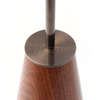 Turned Teak Table Lamp from Denmark