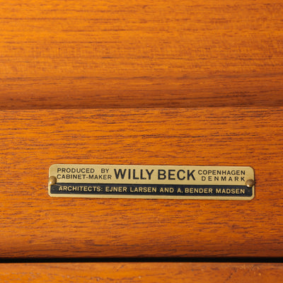 Minimalist Teak Wall Mount Cabinet Collection by Ejner Larsen & Aksel Bender Madsen for Willy Beck