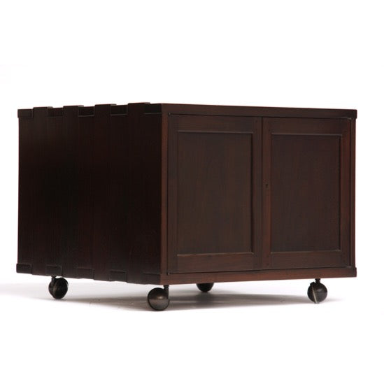 End Table Storage Cabinet on Casters by Edward Wormley for Dunbar, 1957