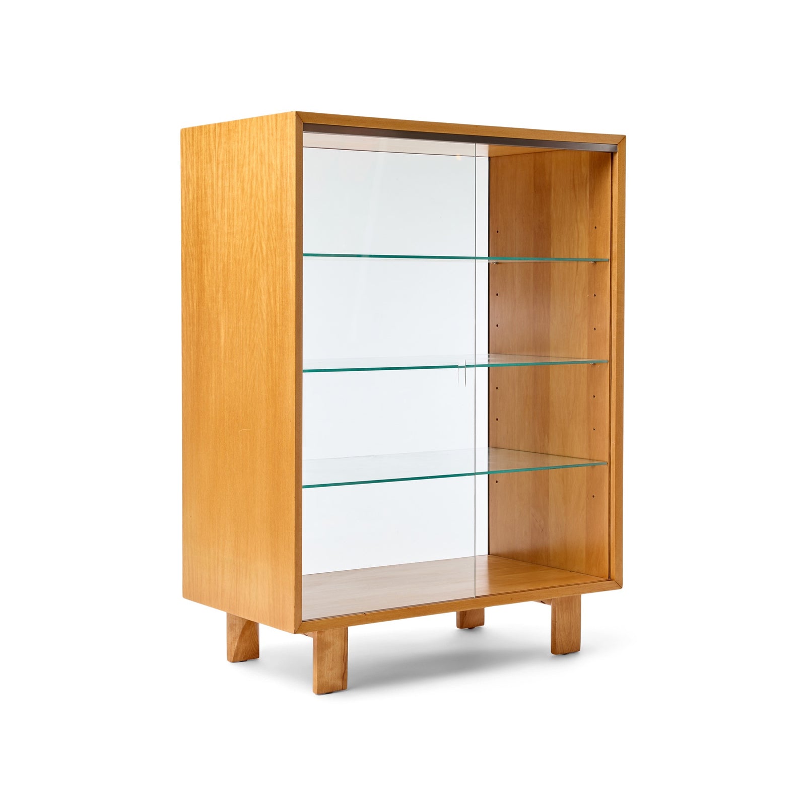 Two Sided Glass Display Vitrine Cabinet by George Nelson for Herman Miller