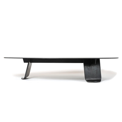 Chrysalis No. 1 Low Table in Blackened Steel with Zinc Finish by WYETH, Made to Order