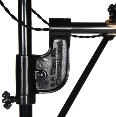 Adjustable 2 Arm O.C. White Floor Lamp Customized by O.C. White for O.C. White Co., 1900s