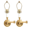 Pair of Brass Swing Arm Wall Lights from USA