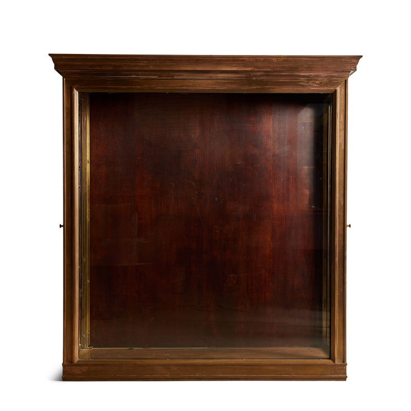 Old World Glass and Bronze Vitrine