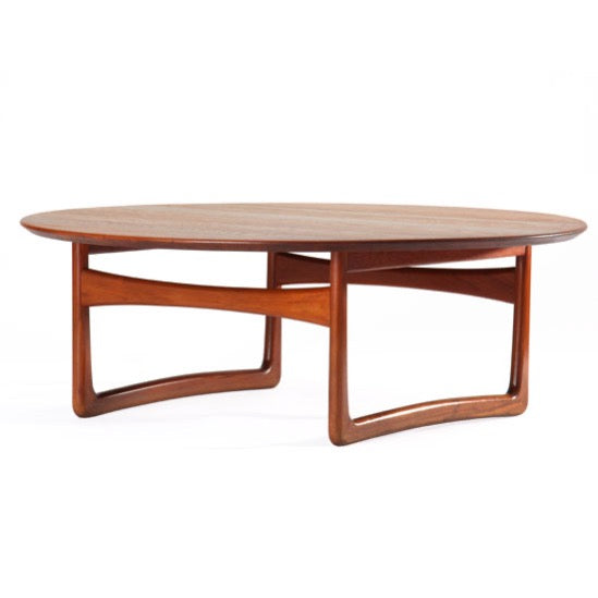 Solid Teak Coffee or Low Table by Peter Hvidt & Orla Mölgaard-Nielsen for France and Daverkosen