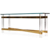 Lucite and Brass Console by Karl Springer, 1970s