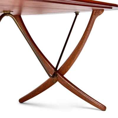 Teak and Oak Drop Leaf Table AT-304 by Hans J. Wegner for Andreas Tuck