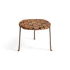 Woven Leather Stool by Swift and Monell