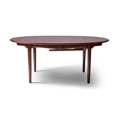 Rare Extension Table in Solid Teak and Oak by Hans J. Wegner for Johannes Hansen