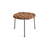 Woven Leather Stool by Swift and Monell