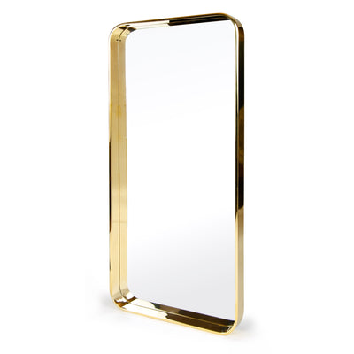 Soft Rectangle Wall Mirror in Bronze by WYETH, Made to Order