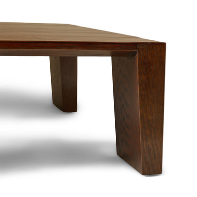 Bamboo and Solid Oak Low Table by WYETH
