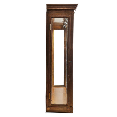 Old World Glass and Bronze Vitrine