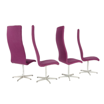 Set of 8 High Back 'Oxford' Chairs by Arne Jacobsen for Fritz Hansen