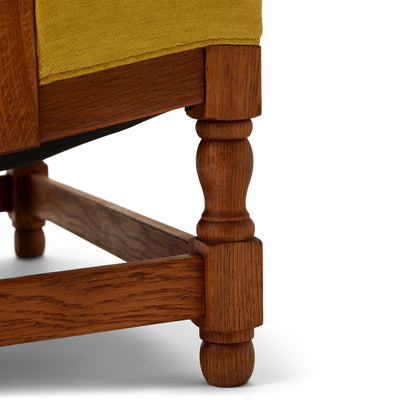 Solid Oak Reading Chair from Denmark, 1960s