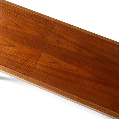 Unique Danish oak bench with a reversible leather & teak top by Unknown, 1960s