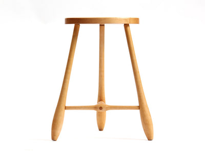 Solid Birch Three Legged Mortised & Tenon Stool for Hale of Vermont