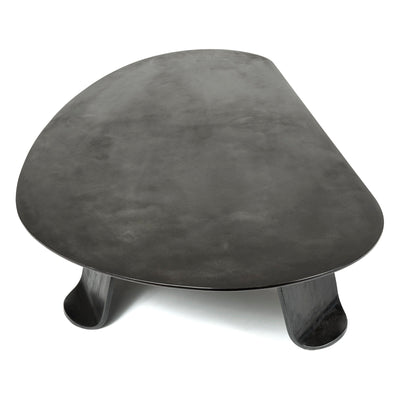 Chrysalis No. 1 Low Table in Blackened Steel with Zinc Finish by WYETH, Made to Order