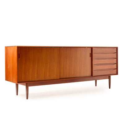 Solid Teak Sieboard by Johannes Aasbjerg, 1960's