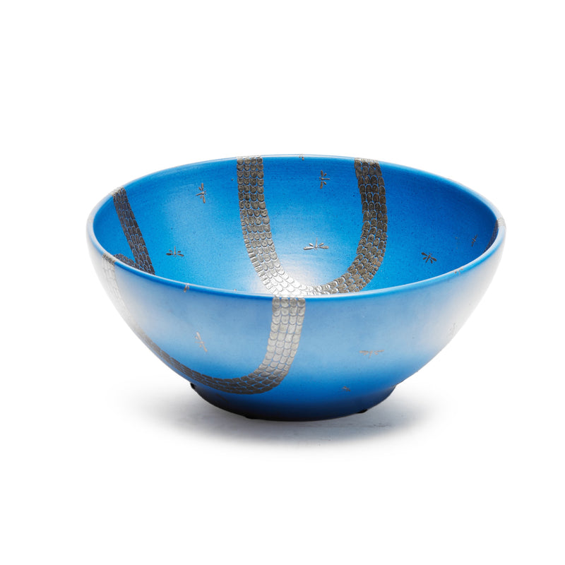 Blue Ceramic Bowl by Emilia Castillo