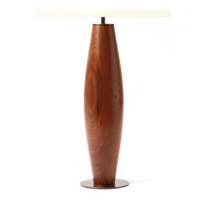 Turned Teak Table Lamp from Denmark