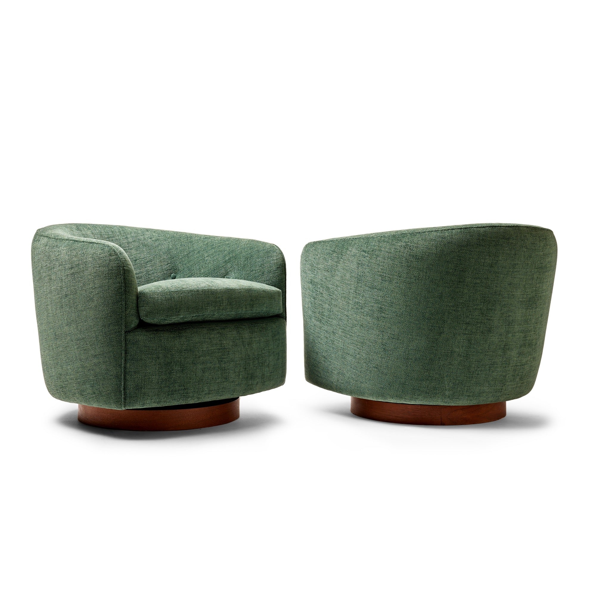 Swiveling Armchairs by Milo Baughman for Thayer-Coggins