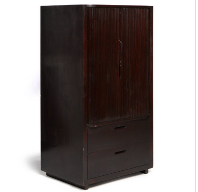 Tall Tambour Cabinet with Drawers by Edward Wormley for Dunbar