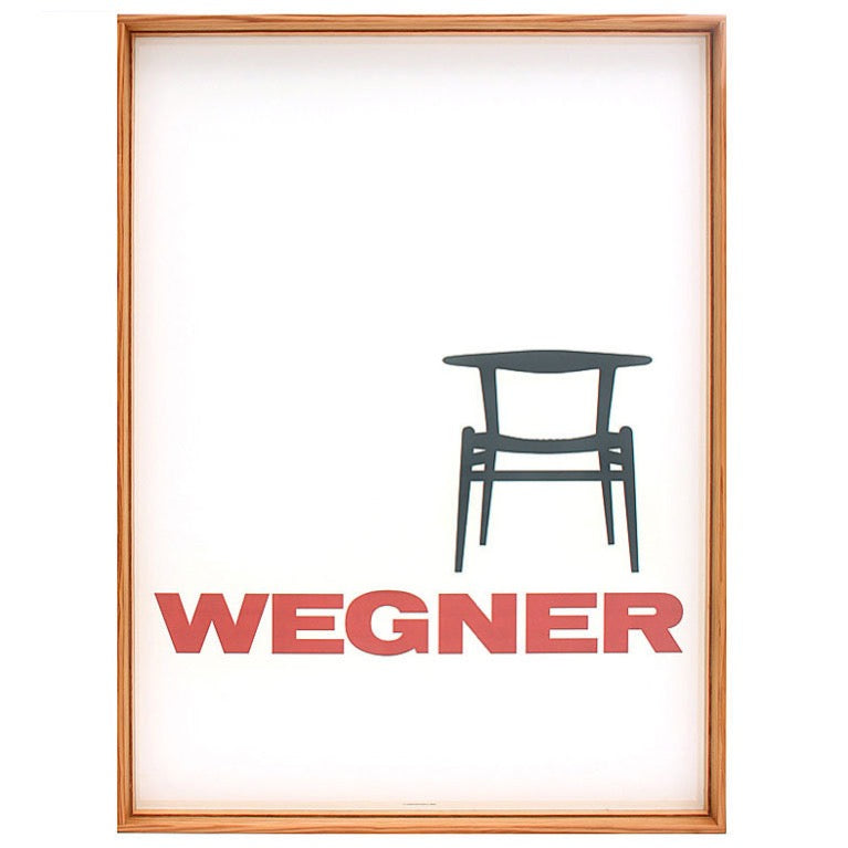 Vintage Limited Edition Hans J Wegner Poster in WYETH Frame by Hans J. Wegner, WYETH