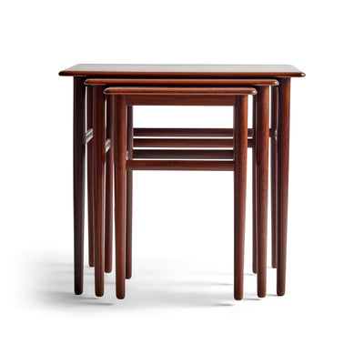 Rosewood Nesting Tables from Denmark, 1960's