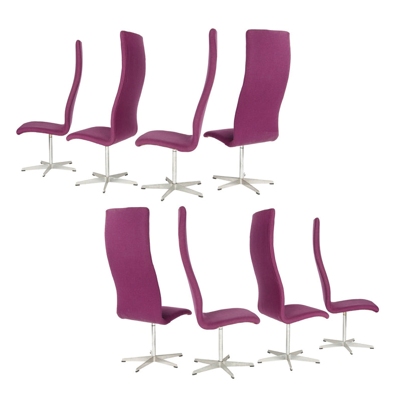 Set of 8 High Back 'Oxford' Chairs by Arne Jacobsen for Fritz Hansen