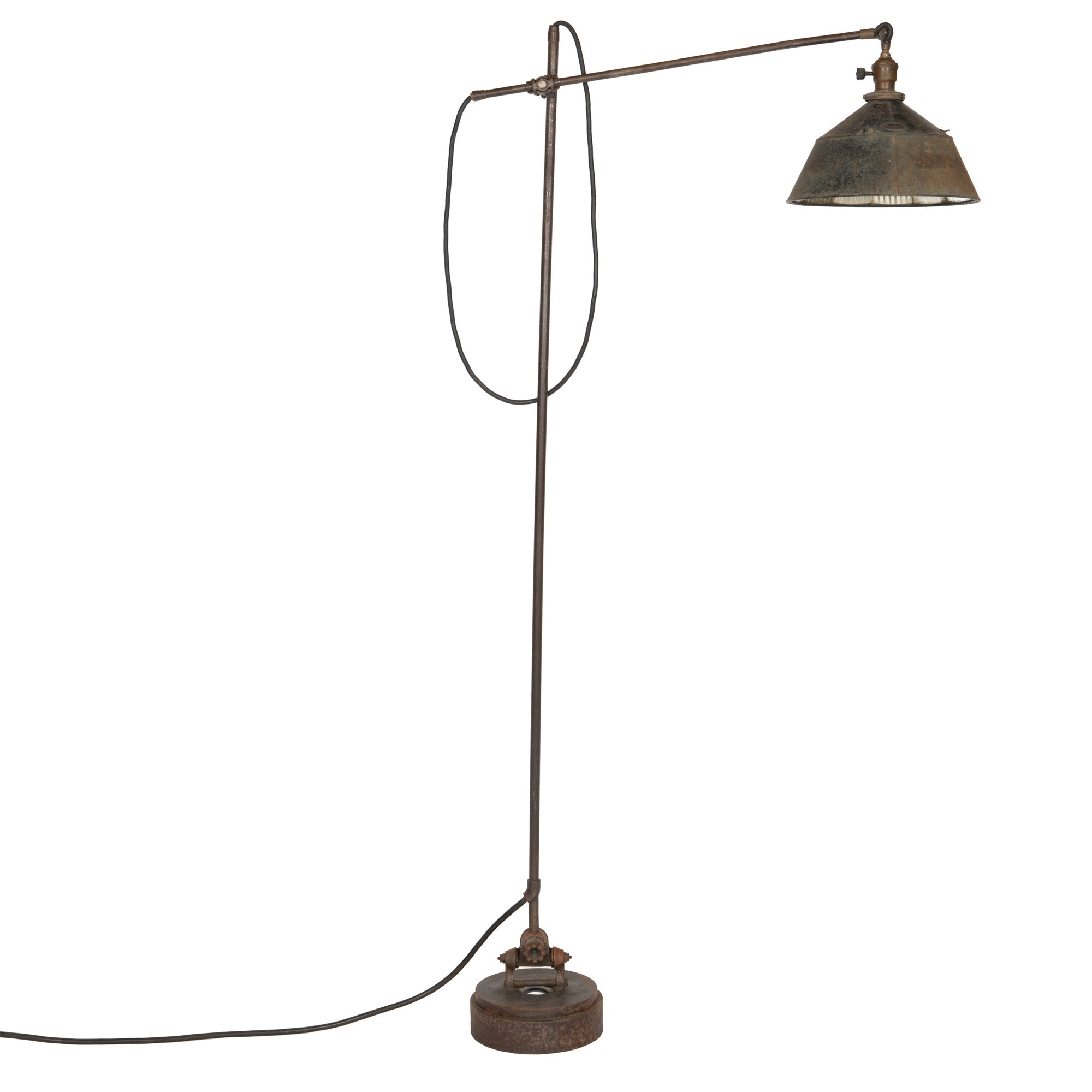 Multi Joint Articulating Floor Lamp by O.C. White for O.C. White Co., 1890-1910s