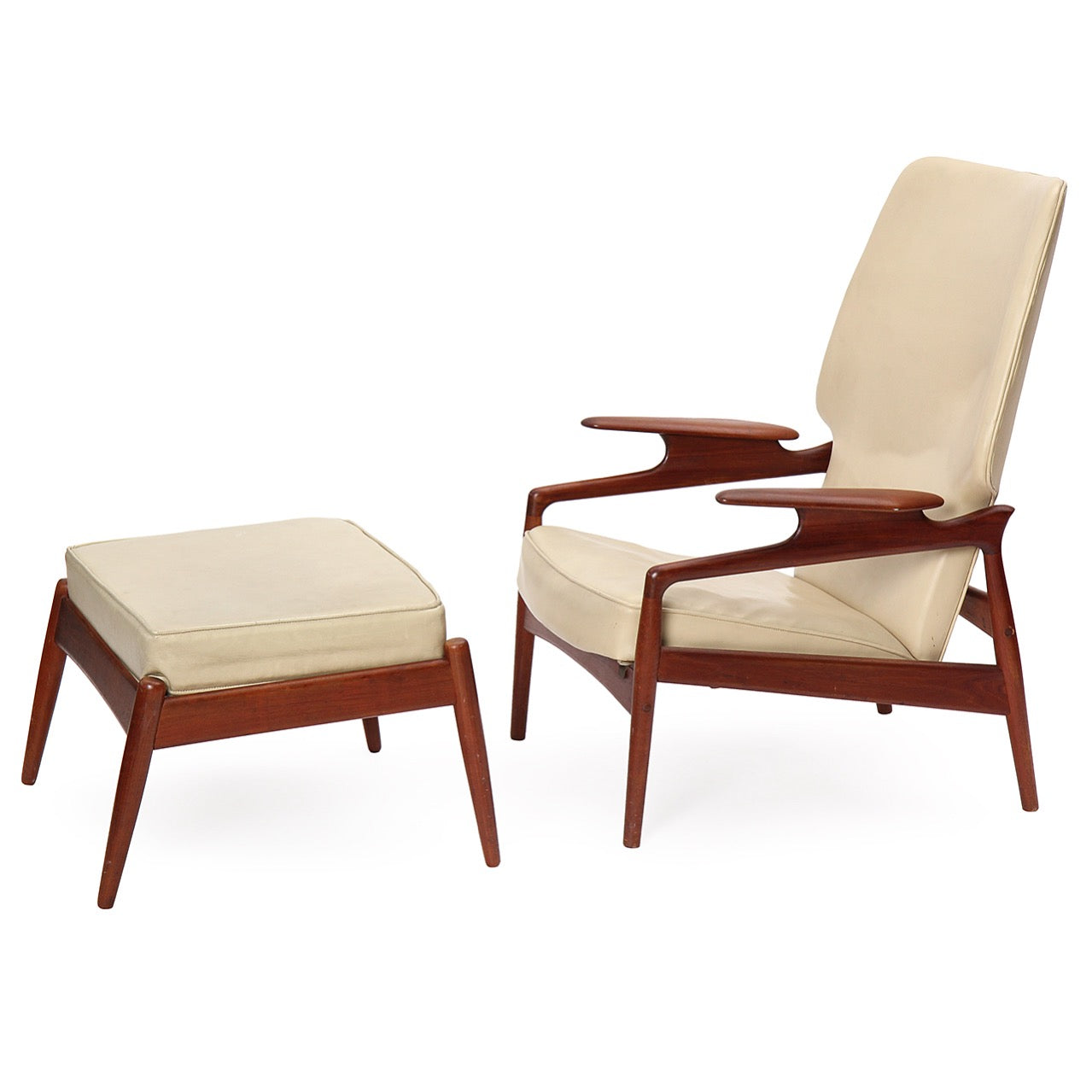 Lounge Chair and Ottoman from Denmark, 1960s
