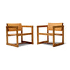 Pair of Solid Pine Lounge Chairs by Edvin Helseth for Trybo, 1966