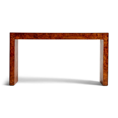 Burled Elm Console Table from Italy