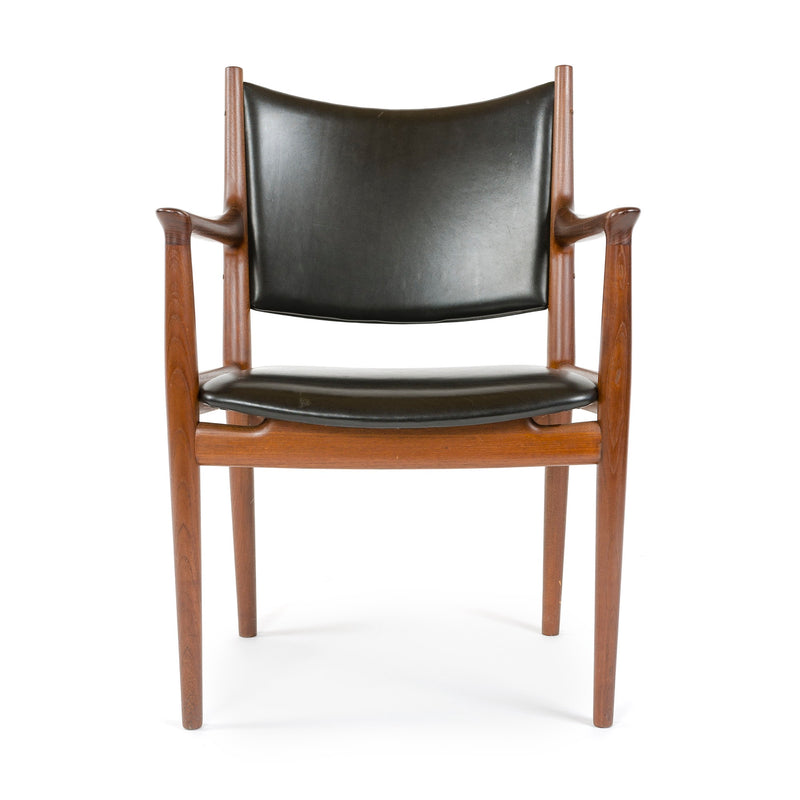 JH 713 Teak Dining Arm Chair by Hans J. Wegner for Johannes Hansen, 1950s