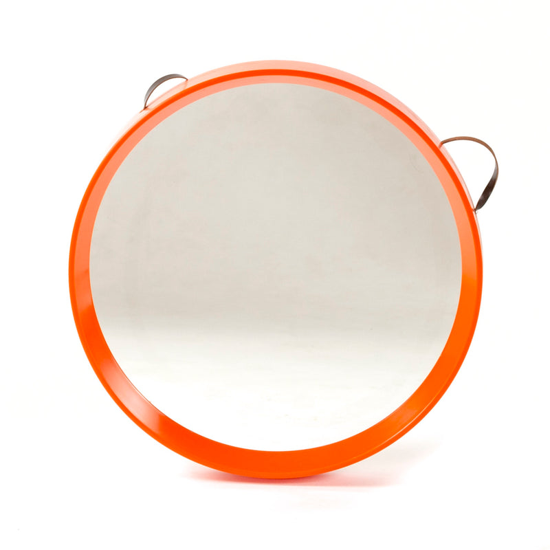 Round Leather Strap Mirror from Denmark