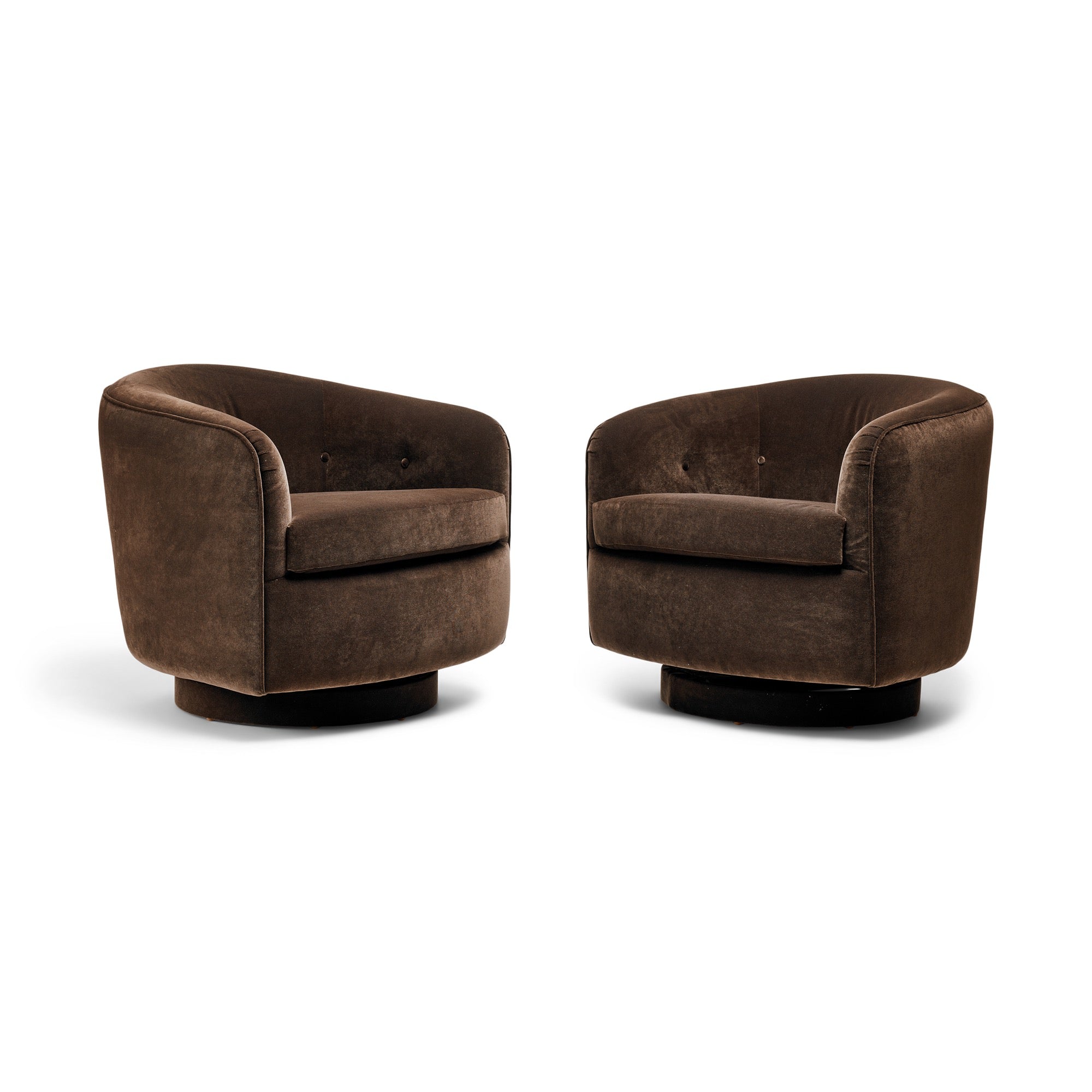 Swiveling Armchairs by Milo Baughman for Thayer-Coggins