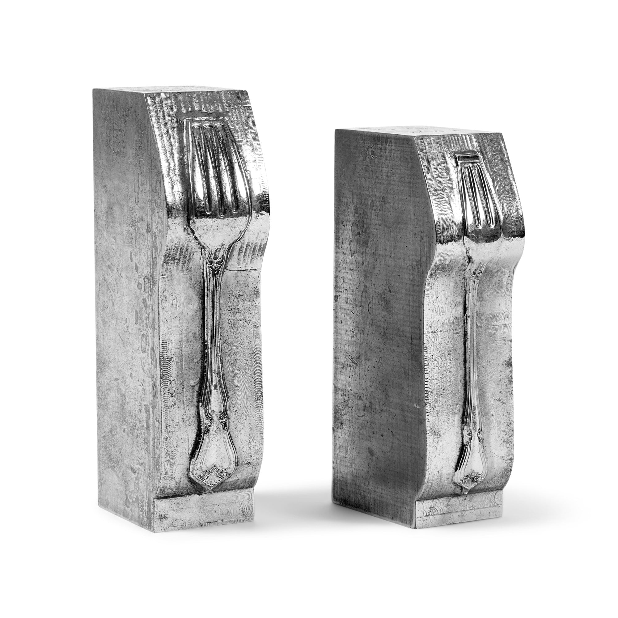Patinated Steel Silverware Molds by Lunt Silversmiths