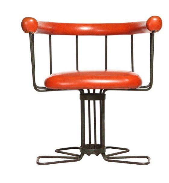Wrought Iron Chair Attributed to Erwin & Estelle Laverne for Laverne International