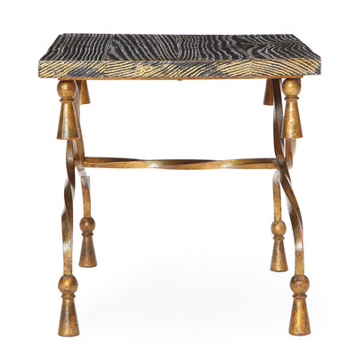 Gilded Wrought Iron Rope Table from Italy