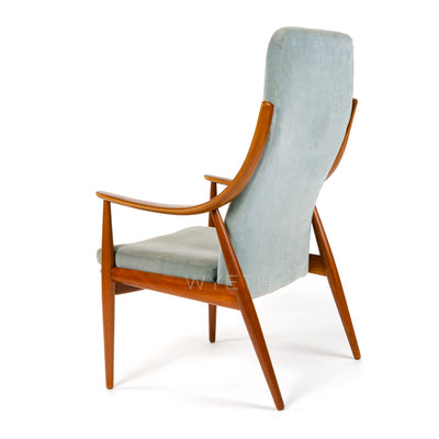 Upholstered High Back Armchair by Peter Hvidt & Orla Mölgaard-Nielsen for France and Daverkosen