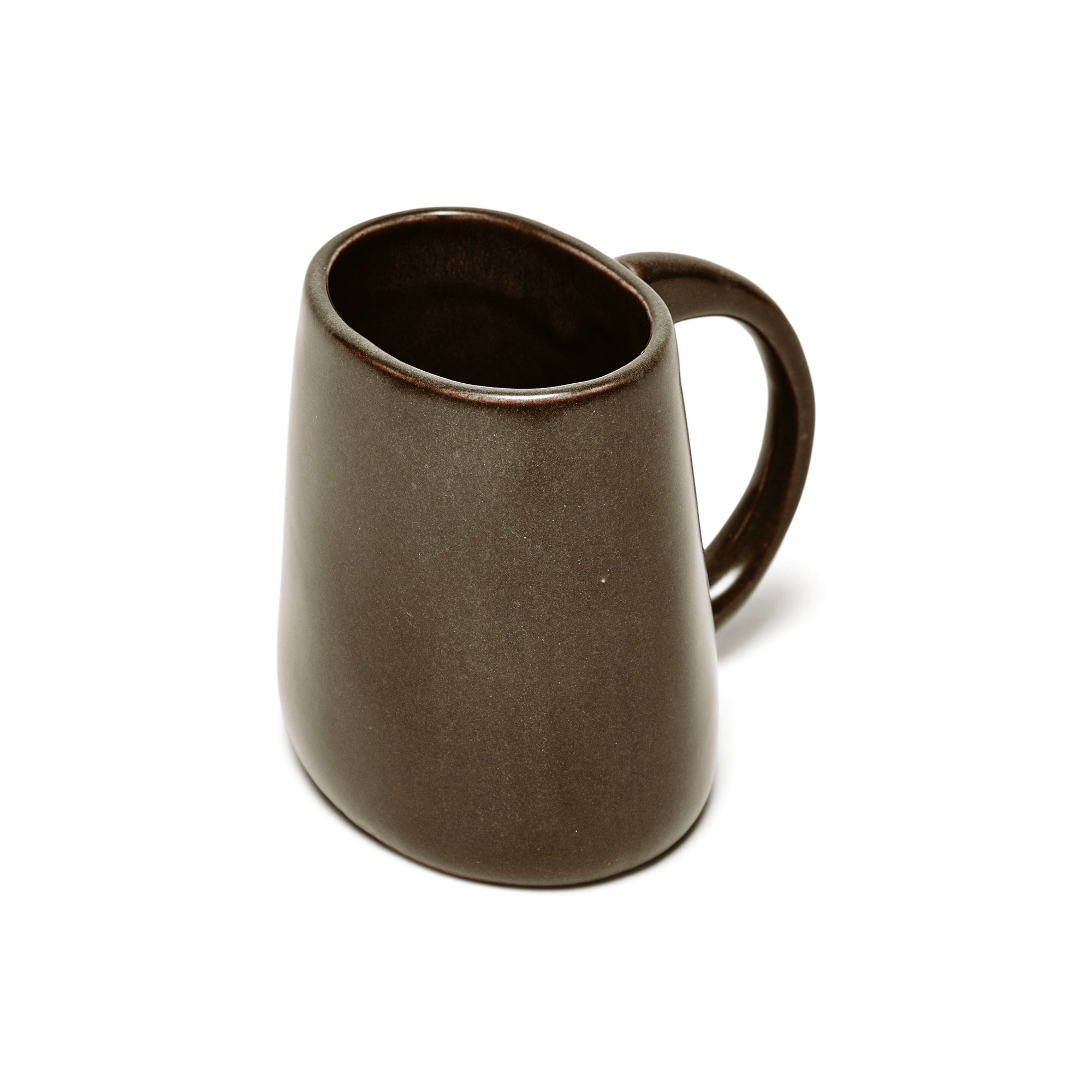 Brown Ceramic Mug by David Gil for Bennington Potters, 1960s