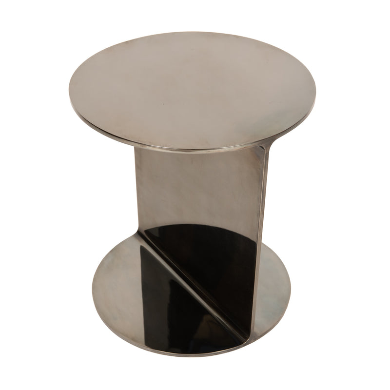 Tapered I-Beam Table in Blackened Polished Steel by WYETH, Made to Order