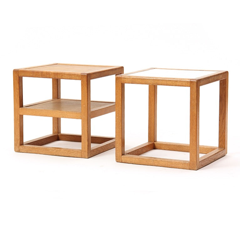 Pair of Cube Side Tables by Anker Pedersen for A.P. Stolen
